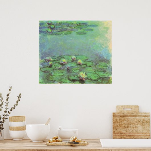 Waterlioenen van Claude Monet,  impressionisme Poster (Keuken)