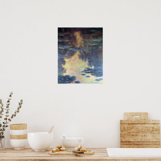 Waterlioenen van Claude Monet,  impressionisme Poster (Keuken)