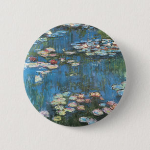 Waterlioenen van Claude Monet,  impressionisme Ronde Button 5,7 Cm
