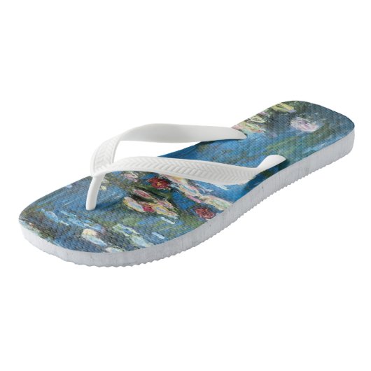 Waterlioenen van Claude Monet, impressionisme Teenslippers (Schuin)