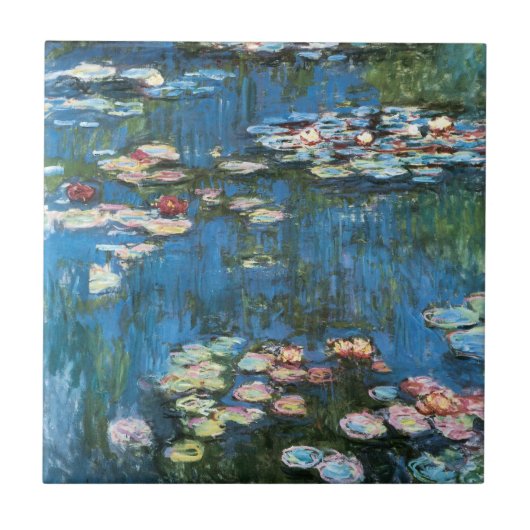 Waterlioenen van Claude Monet,  impressionisme Tegeltje (Voorkant)