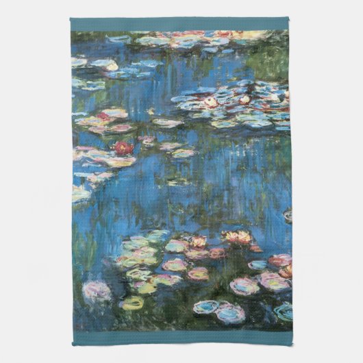 Waterlioenen van Claude Monet,  impressionisme Theedoek (Verticaal)