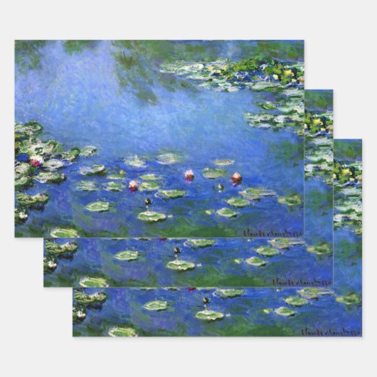 Waterlioenen van Claude Monet,  Kunst Inpakpapier Vel (Set)