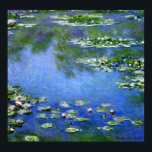 Waterlioenen van Claude Monet,  Kunst Poster<br><div class="desc">Waterlivons van Claude Monet is een kunstschilderij met een kunstschilderij met waterlappen in een vijver in de tuin van Monet in zijn huis in Giverny, Frankrijk. Een zonnige lente of zomerdag met de heldere blauwe hemel die in de vijver reflecteert. Claude Monet genoot van het schilderen "en plein air" of...</div>