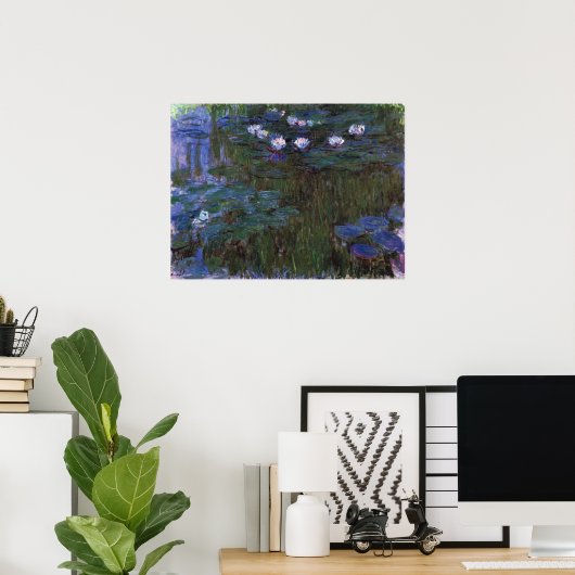 Waterlioenen van Claude Monet,  Kunst Poster (Thuiskantoor)