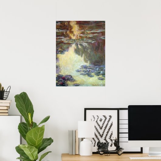 Waterlioenen van Claude Monet,  Kunst Poster (Thuiskantoor)