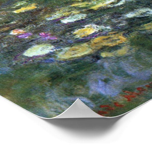 Waterlioenen van Claude Monet,  Natuur Kunst Poster (Hoek)