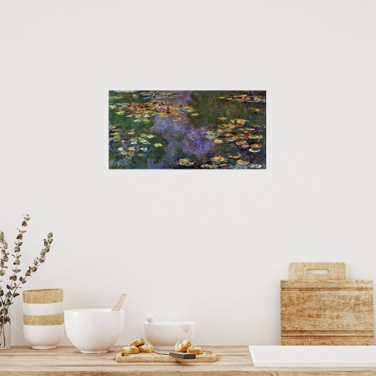 Waterlioenen van Claude Monet,  Natuur Kunst Poster (Keuken)