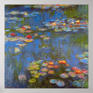 Waterlioenen van Claude Monet,  Natuur Kunst Poster