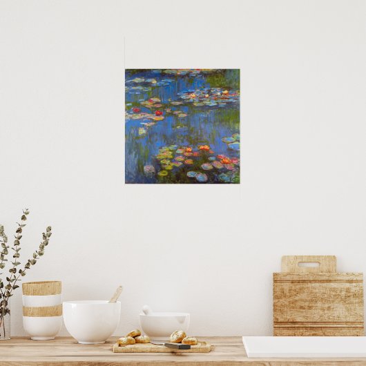 Waterlioenen van Claude Monet,  Natuur Kunst Poster (Keuken)