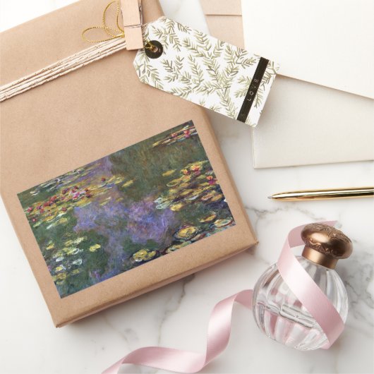 Waterlioenen van Claude Monet,  Natuur Kunst Rechthoekige Sticker (Geschenken)