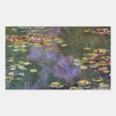 Waterlioenen van Claude Monet,  Natuur Kunst Rechthoekige Sticker (Voorkant)