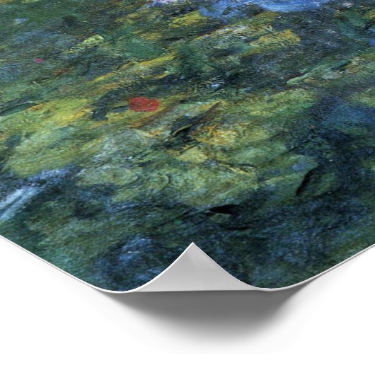 Waterlioenen van Claude Monet,  tuinkunst Poster (Hoek)