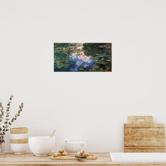 Waterlioenen van Claude Monet,  tuinkunst Poster (Keuken)