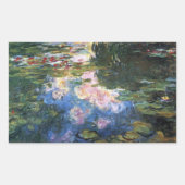 Waterlioenen van Claude Monet,  tuinkunst Rechthoekige Sticker (Voorkant)