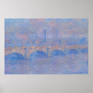 Waterloo Bridge, Effect of Mist beroemd gemaakt do Poster