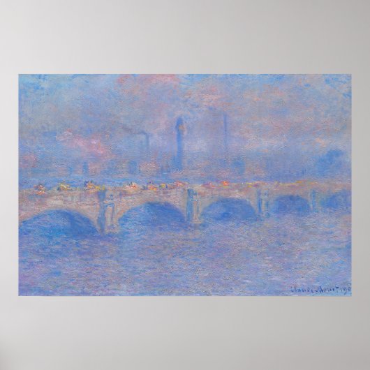 Waterloo Bridge, Effect of Mist beroemd gemaakt do Poster (Voorkant)