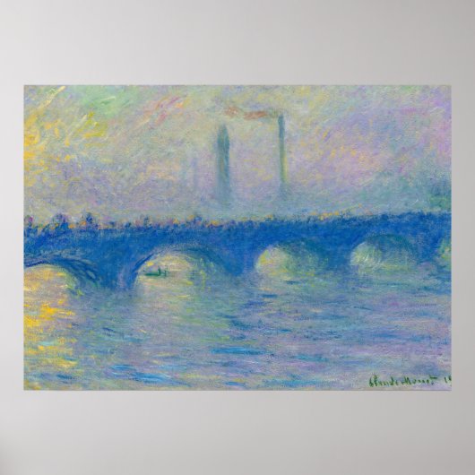 Waterloo Bridge, Fog Effect, 1899-1904 by Monet Poster (Voorkant)