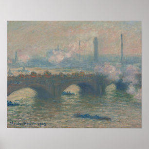 Waterloo Bridge, Grey Day (1903) door Claude Monet Poster