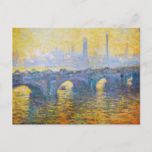 Waterloo Bridge, Grey Weather, 1900 Claude Monet Briefkaart (Voorkant)
