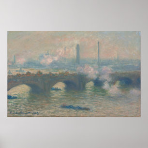 Waterloo Bridge, grijze dag - Claude Monet Fine Ar Poster