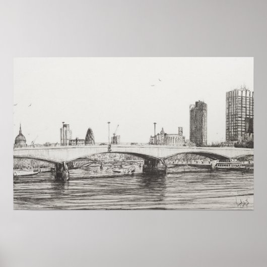 Waterloo Bridge Londen. 10-31-2006 Poster (Voorkant)
