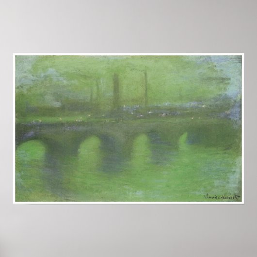 Waterloo Bridge, Londen, bij Dusk, c. 1904 Poster (Voorkant)