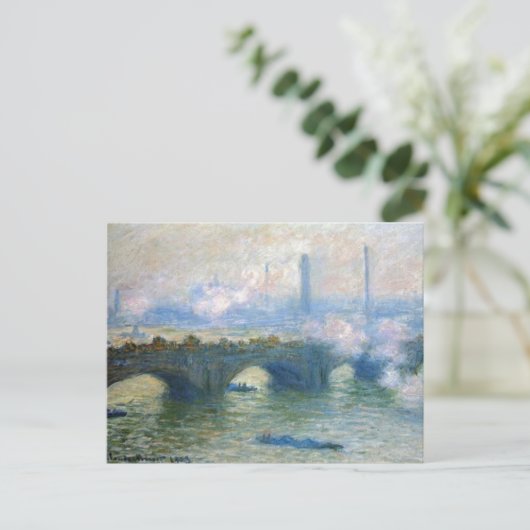 Waterloo Bridge London, Monet Briefkaart (Staand voorkant)