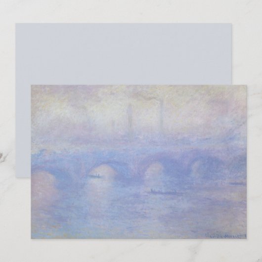 Waterloo Bridge, Mist Effect door Claude Monet (Voorkant / Achterkant)