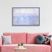 Waterloo Bridge, Mist Effect door Claude Monet Canvas Afdruk (Insitu (Woonkamer))