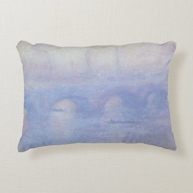 Waterloo Bridge, Mist Effect door Claude Monet Decoratief Kussen (Voorkant)