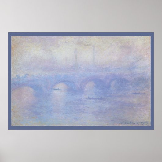 Waterloo Bridge, Mist Effect door Claude Monet Poster (Voorkant)