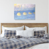 Waterloo Bridge, temps couvert | 1904 Canvas Afdruk (Insitu (Slaapkamer))