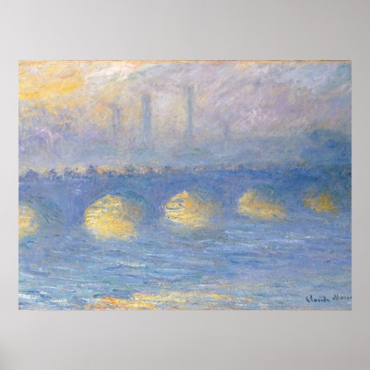 Waterloo Bridge, temps couvert | 1904 Poster (Voorkant)