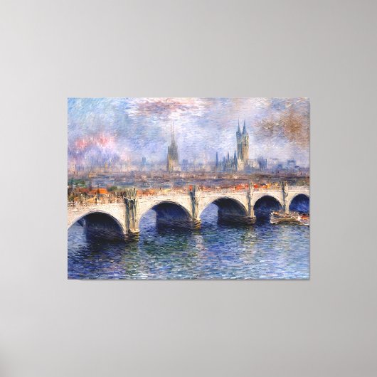Waterloo Bridge Zonlicht Effect Canvas Afdruk (Voorkant)