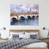 Waterloo Bridge Zonlicht Effect Canvas Afdruk (Insitu (Slaapkamer))