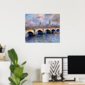 Waterloo Bridge Zonlicht Effect Poster (Thuiskantoor)