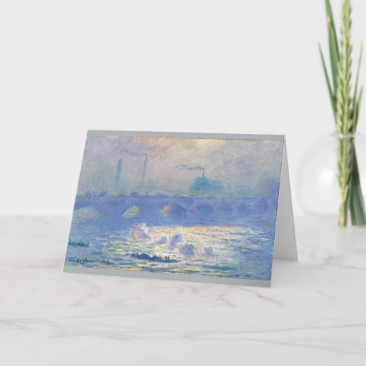 Waterloo Brug door Claude Monet Kaart (Voorkant)