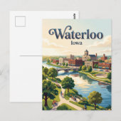 Waterloo, Iowa Briefkaart (Voorkant / Achterkant)