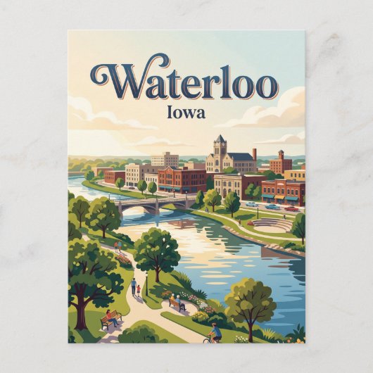 Waterloo, Iowa Briefkaart (Voorkant)