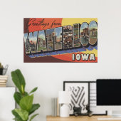 Waterloo, Iowa - Grote letterscènes Poster (Thuiskantoor)