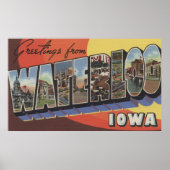 Waterloo, Iowa - Grote letterscènes Poster (Voorkant)