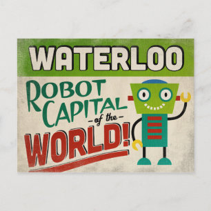 Waterloo Iowa Robot - Funny  Briefkaart