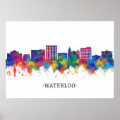 Waterloo Iowa Skyline Poster (Voorkant)
