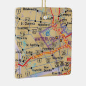 Waterloo Ontario Map Keramisch Ornament (Rechts)