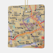 Waterloo Ontario Map Keramisch Ornament (Links)