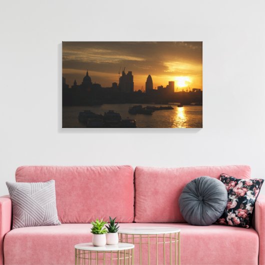Waterloo Sunset Canvas Afdruk (Insitu (Woonkamer))