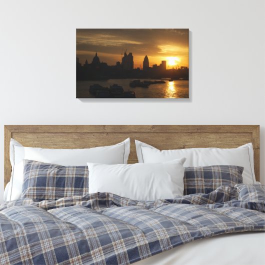 Waterloo Sunset Canvas Afdruk (Insitu (Slaapkamer))