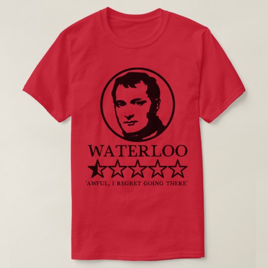 Waterloo Waarderingen Donker T-shirt (Design voorkant)
