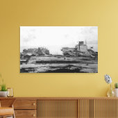 Waterloods in Astoria OF Foto Canvas Afdruk (Insitu (Woonkamer))